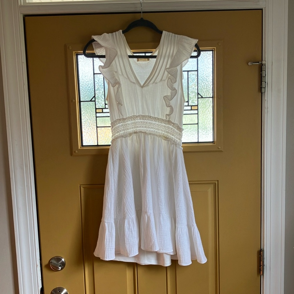 Altard state white ruffle dress